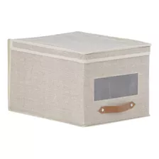 Caja Organizadora Tela Multiusos 30x16x30 Cm Beige