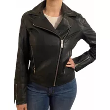 Campera De Cuero Negra Ginebra