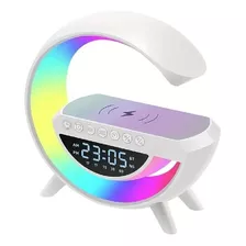 Parlante Lampara G Cargador Inalámbrico Rgb Reloj Bt