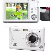 Andoer Cámara Digital 4k Cámara Para Niños, Portátil 3.0 Tf,