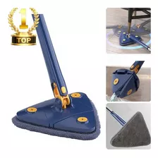 Mop Limpeza Triangulo Ajustável Giratório 360° Esfregão Cor Azul