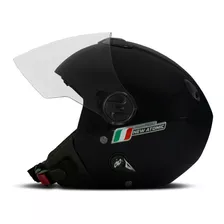 Capacete Moto Protork Aberto New Atomic Elite Óculos Fume Nf