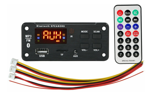 Modulo Bluetooth Usb Aux Fm Amplificador Integrado 12 Volts