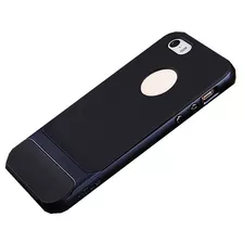 Funda Híbrida Azul-negra Tpu Para iPhone 6 6s Plus