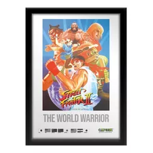 Quadro Street Fighter 2 World Warrior Pôster Arcade 33 X 45 