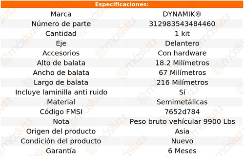 Balatas Semimetalicas Del Silverado 3500 Classic V8 6.0l 07 Foto 3