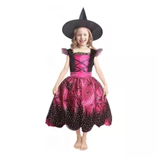 Disfraz De Bruja De Halloween Para Ninas, Vestido Elegante D