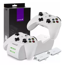 Estacion De Carga Con 2 Baterias Recargables Xbox One Blanco