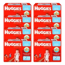 Kit 8 Pac Fralda Descartável Huggies Supreme Care Rn