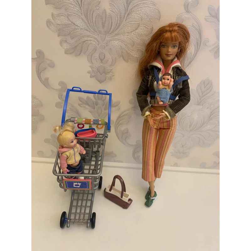 Boneca Barbie Grávida Midge & Baby Happy Family Sem Juros