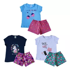 Lote 3 Conjuntinho Infantil Fresquinho Moda Menina