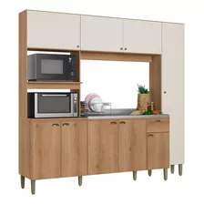 Cozinha Completa Compacta Thb Moderna Cm130 Capuccino E Off White