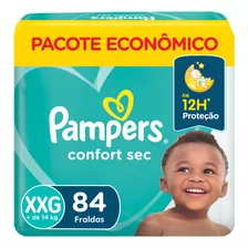 Fraldas Descartáveis Infantis Confort Sec Com 84 Unidades Tamanho Xxg Pampers