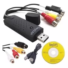 Placa De Captura Vídeo Usb Easycap Áudio-vídeo Notebook Pc