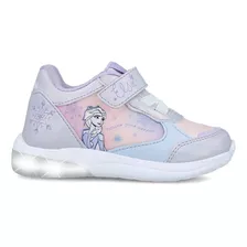 Tenis Disney Frozen Fantasia Niña Sintético Lila Con Luces (