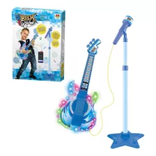 Guitarra Com Pedestal E Microfone Rock Show Infantil Dm Toys