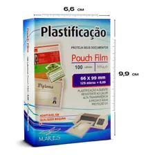 Plástico Para Plastificação Mares Titulo 66x99 0,05 100un