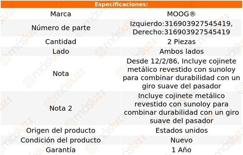 2- Terminales Exteriores Para Hyundai Stellar 1986/1987 Moog Foto 2