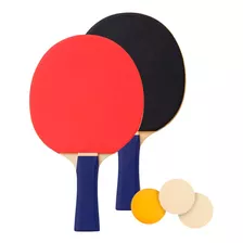 Paletas De Ping Pong X2 Cat 200 Con 3 Pelotas Tenis De Mesa