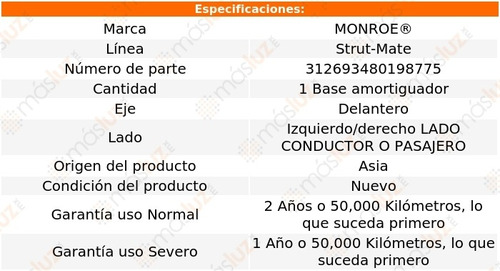 (1) Base Amortiguador Strut-mate Izq/der Del Allante 87/92 Foto 3