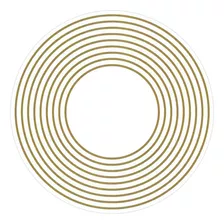 Adesivo Radiônico 9 Círculos - Com 9 Adesivos - 7,5cm Cor Dourado