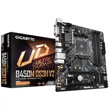 Motherboard Gigabyte B450m Ds3h V2 Am4, B450, Ddr4, Sata 6.0