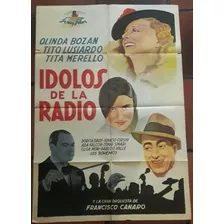 Afiche Original- Idolos De La Radio -tita Merello- 1934