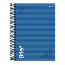 Caderno 15 Matérias 240fls Universitário Capa Dura Brief Spiral - Azul