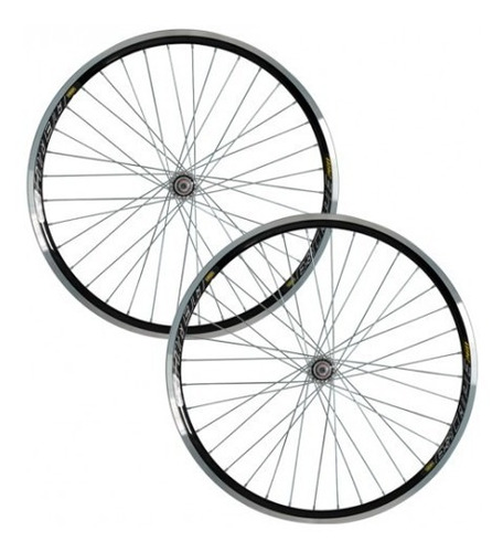 Roda Aero Aro 26 X 1,9 C/ Cubo Rolamento Raios Grosso P/bike