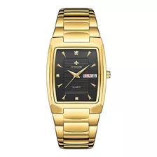 Relógio Wwoor Masculino Classic Luxo Quartzo - Gold / Black