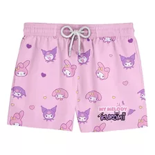 Short Praia Masculino Hello Kitty Kuromi My Melody Ref497