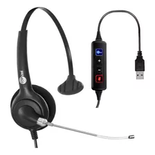 Headset Telemarketing Usb Fp-360 Top Use Tubo De Voz 2,5mm