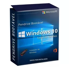 Pendrive Bootável Windows 7/8/10/11 Linux + Office Brinde