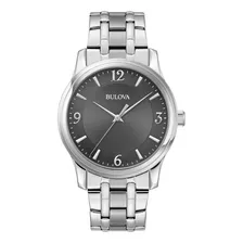 Reloj Bulova Corporate 96a307 Original Para Hombre Ts Color De La Correa Plateado Color Del Bisel Plateado Color Del Fondo Gris