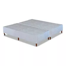 Cama Box Base King Universal Bordado White (193x203x30) - P