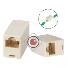 Ficha Unión Empalme Rj45 Adaptador Utp Cable Red Ethernet