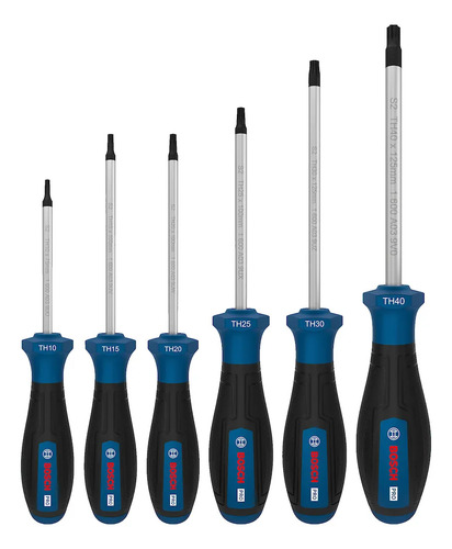 Set Destornilladores 6pz Bosch Pro Th Torx Tamper T10 A T40