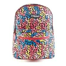 Mochila Kooshi Urbana Animal Print 17 Pulgadas Wabro 91323 Color Rosa Animal Print