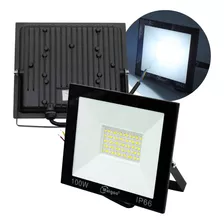 Reflector Led 100w Slim Luz Blanca P/ Exterior 110v Doble L