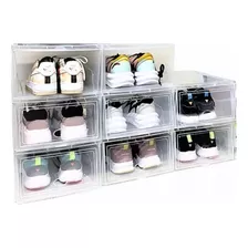 Pack X8 Cajas Organizadoras Zapatos Transparente Con Tapa