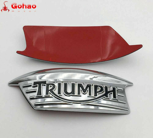 Par Emblemas Tanque Triumph Bonneville Thruxton Scrambler  Foto 6