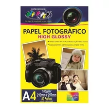 Pacote Papel Foto Fotográfico High Glossy 180g A4 Off Paper Cor Branco
