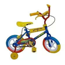 Bicicleta Infantil Infantil Zambito Bic83ch R12 Color Azul/rojo Con Ruedas De Entrenamiento 