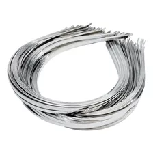 24 Tiara Arco Metal Ferro Niquel/prata 4mm