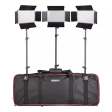 Kit Led De Vídeo Viltrox Vl-d640t Com Suporte - 3 Peças