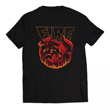 Polera Gamer Pokémon - Fire Type