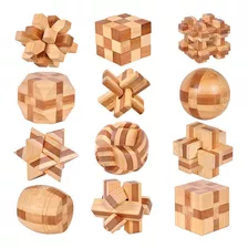 13pcs 3d Rompecabezas De Madera Kongming Luban Luban Lock Iq