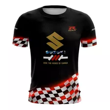 Camiseta Casual Brk Motociclismo Suzuki 06 Com Fpu 50+