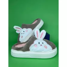 Chinelo Pantufa Infantil Coelho Nuvem 3d Solado De Borracha 