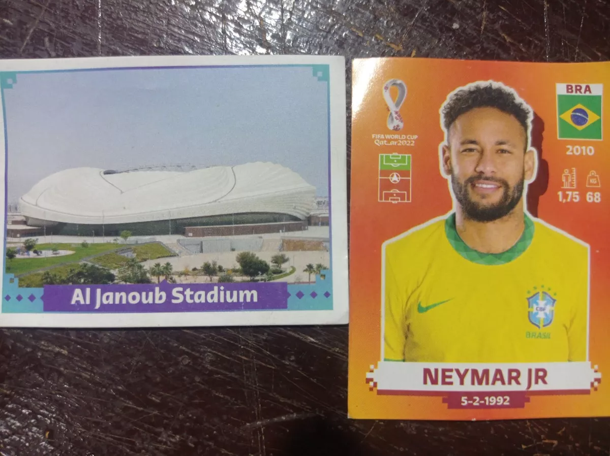 Figurita Qatar 2022- Neymar + Una De Estadio 